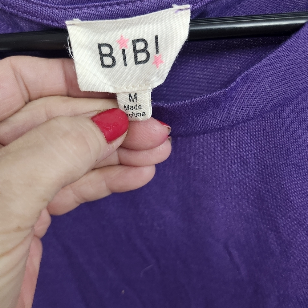 BiBi Purple, Yellow, and Green Fringe Tee - Picture 3 of 3